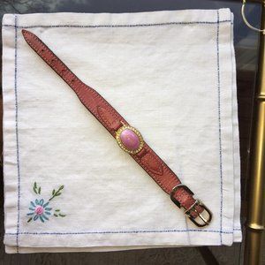 Hartman & Rose Pink Estate Dog Collar